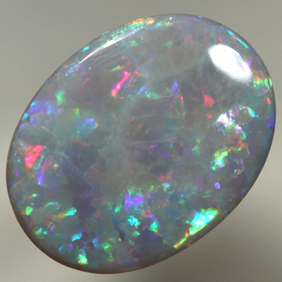 SOLID SEMI BLACK OPAL Rolling flashes of bright fire
